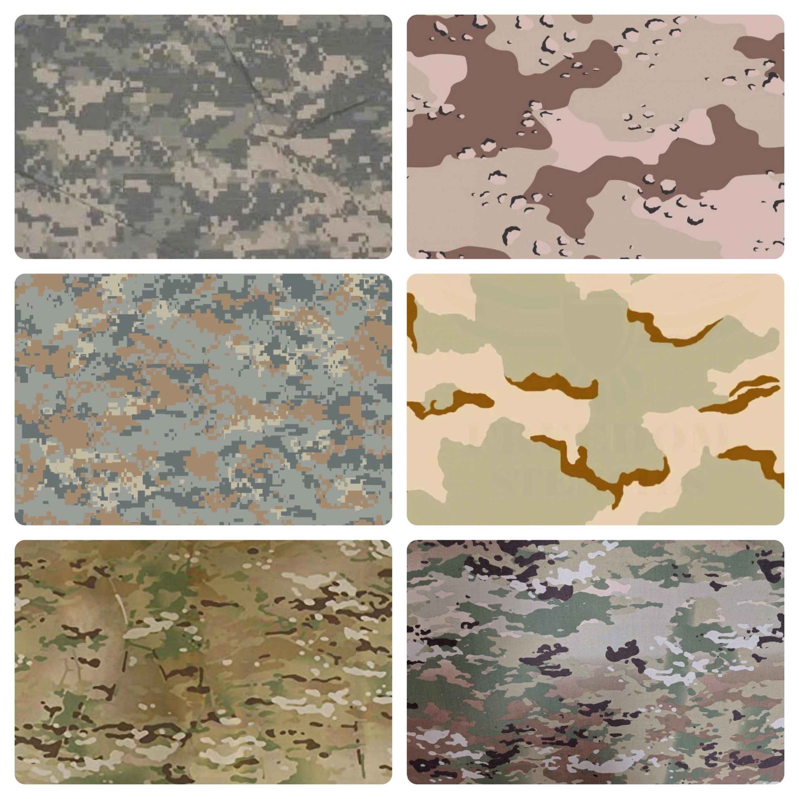 Tipos de Camuflagens